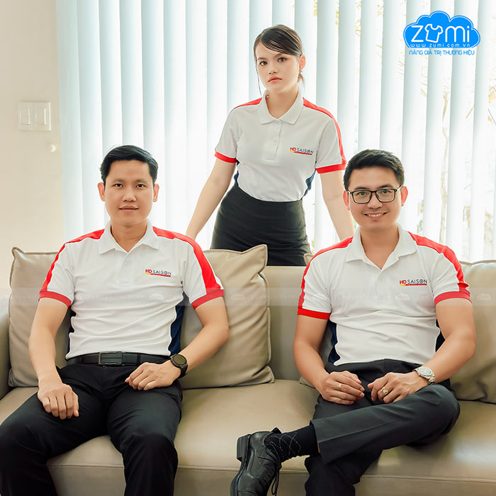 Áo Đồng Phục Cổ Trụ Ngân Hàng HDbank