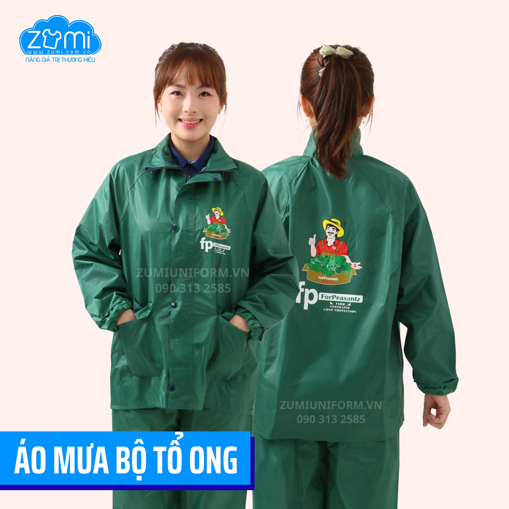 Áo mưa bộ - Áo mưa quảng cáo công ty Forpeasantz