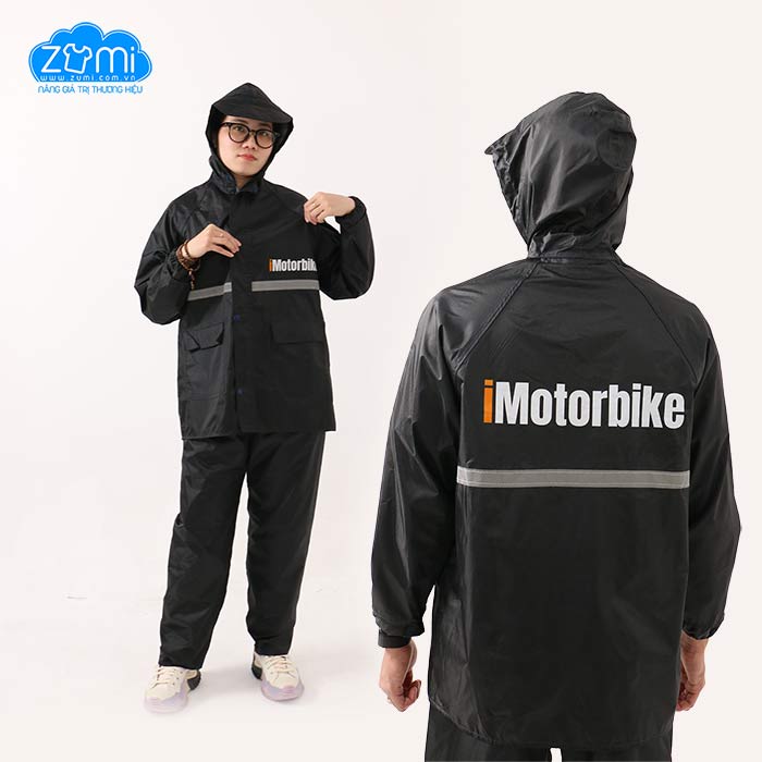 Áo mưa bộ - Áo mưa quảng cáo imotorbike