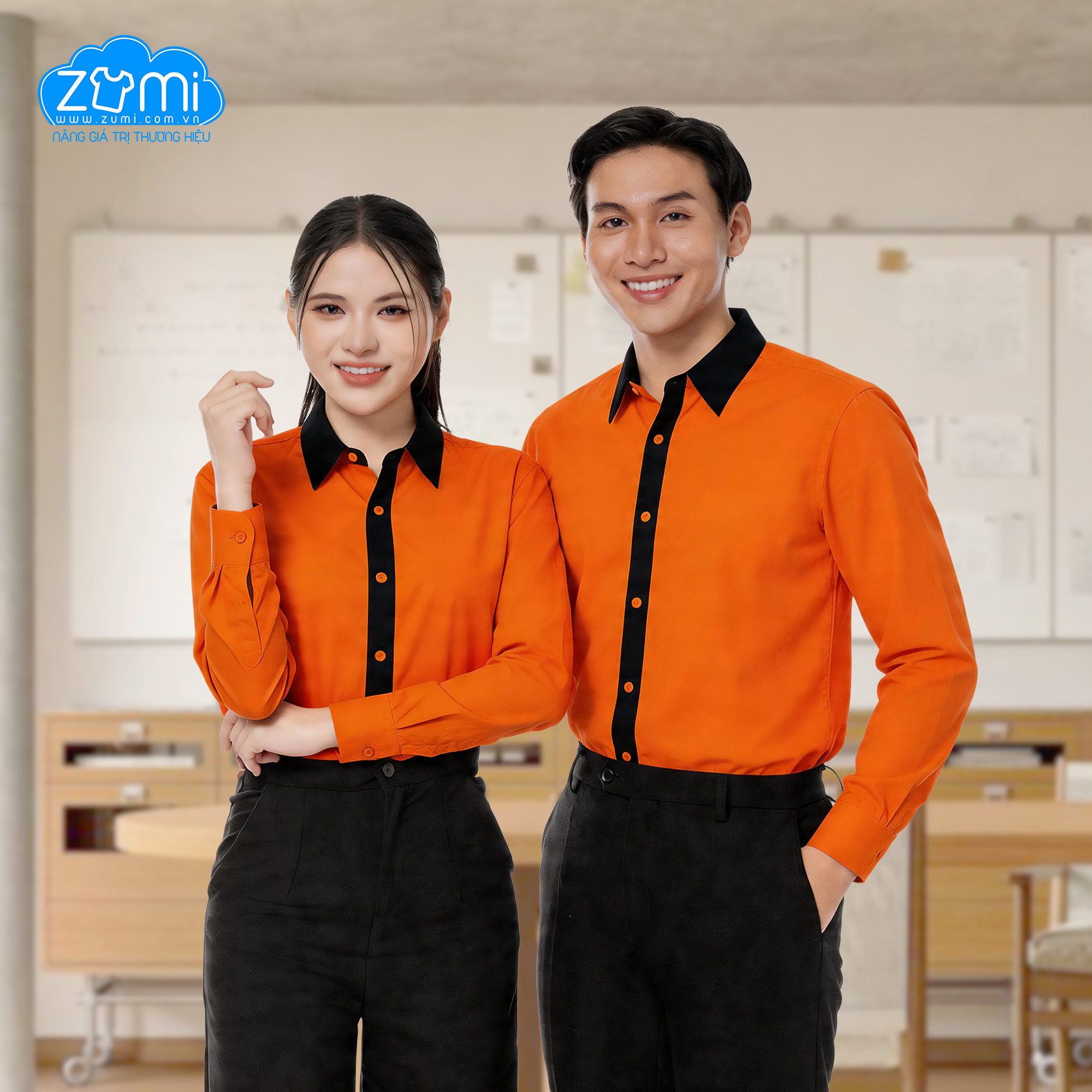 Áo Sơ Mi Đồng Phục Tay Dài Ramset