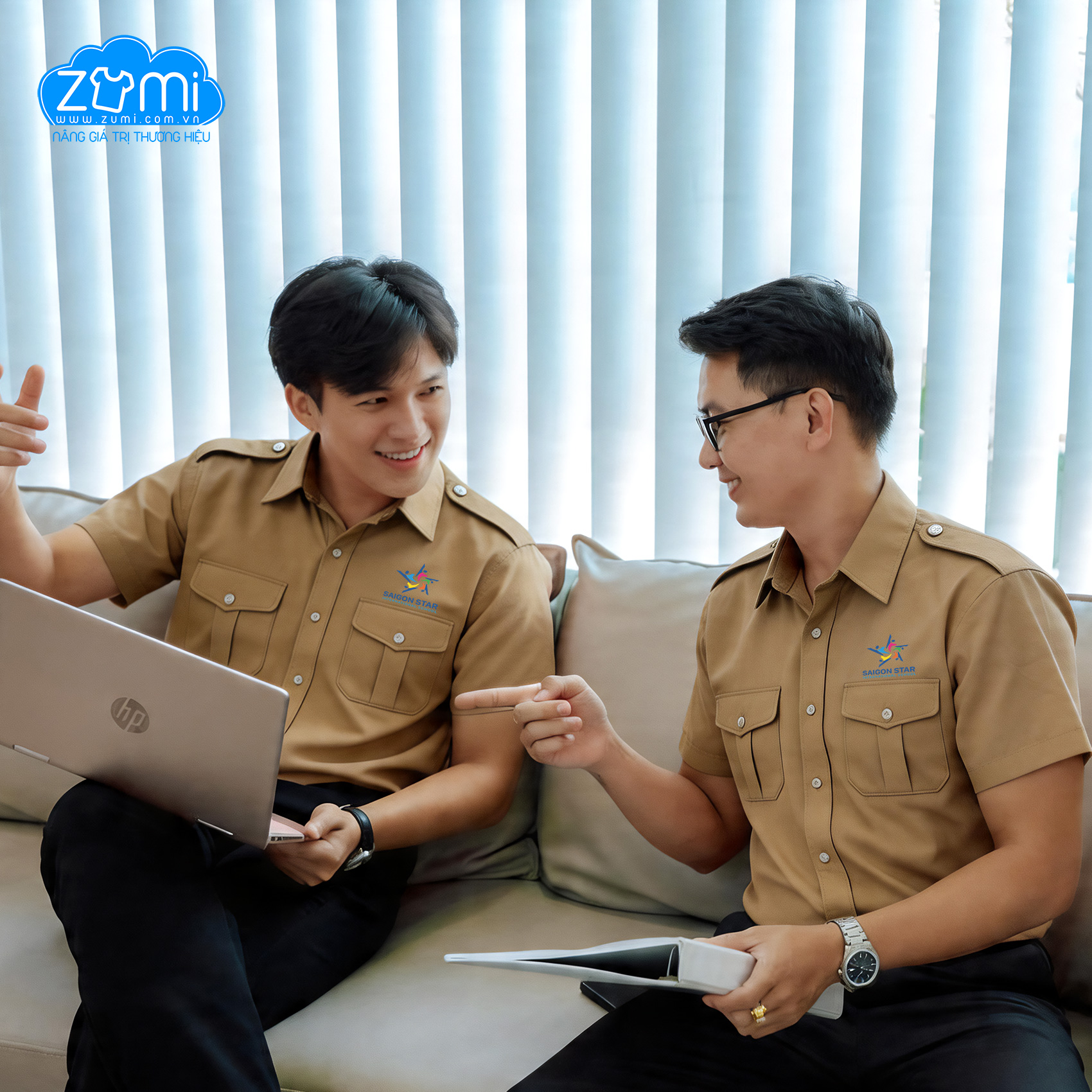 Áo Sơ Mi Đồng Phục Tay Ngắn Sài Gòn Star Mẫu 1