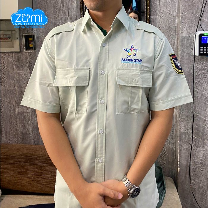 Áo Sơ Mi Đồng Phục Tay Ngắn Sài Gòn Star Mẫu 3