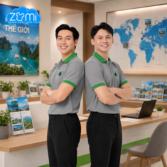 Áo Thun Đồng Phục Cổ Trụ - Aaminn Travel - Z1218060