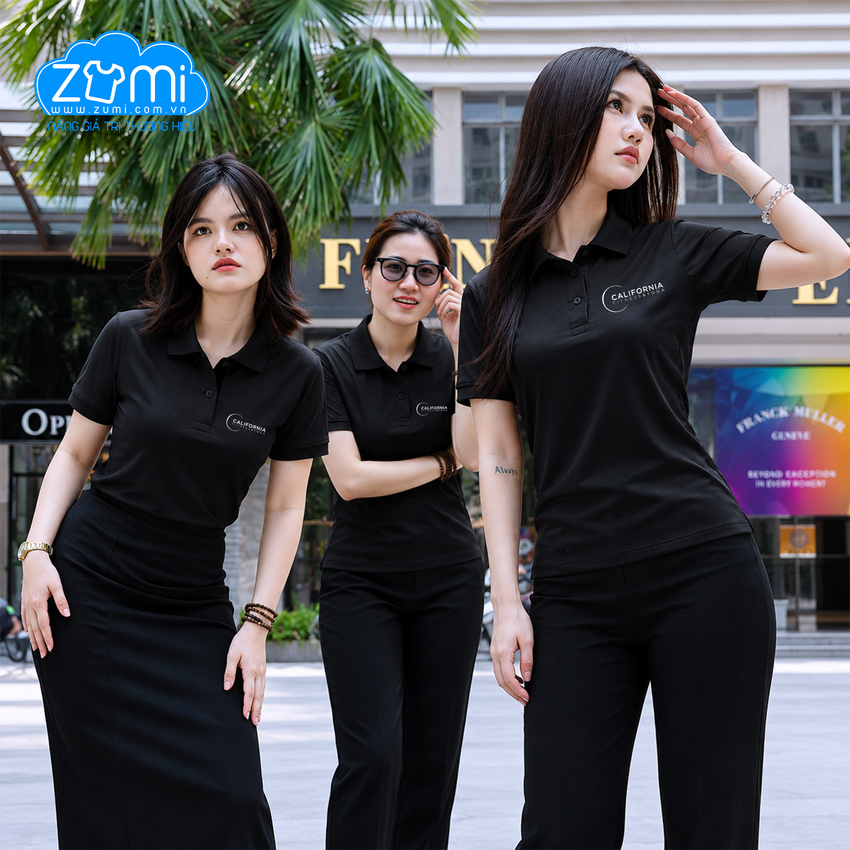 Áo Thun Đồng Phục Cổ Trụ - California fitness & yoga - Z0221033