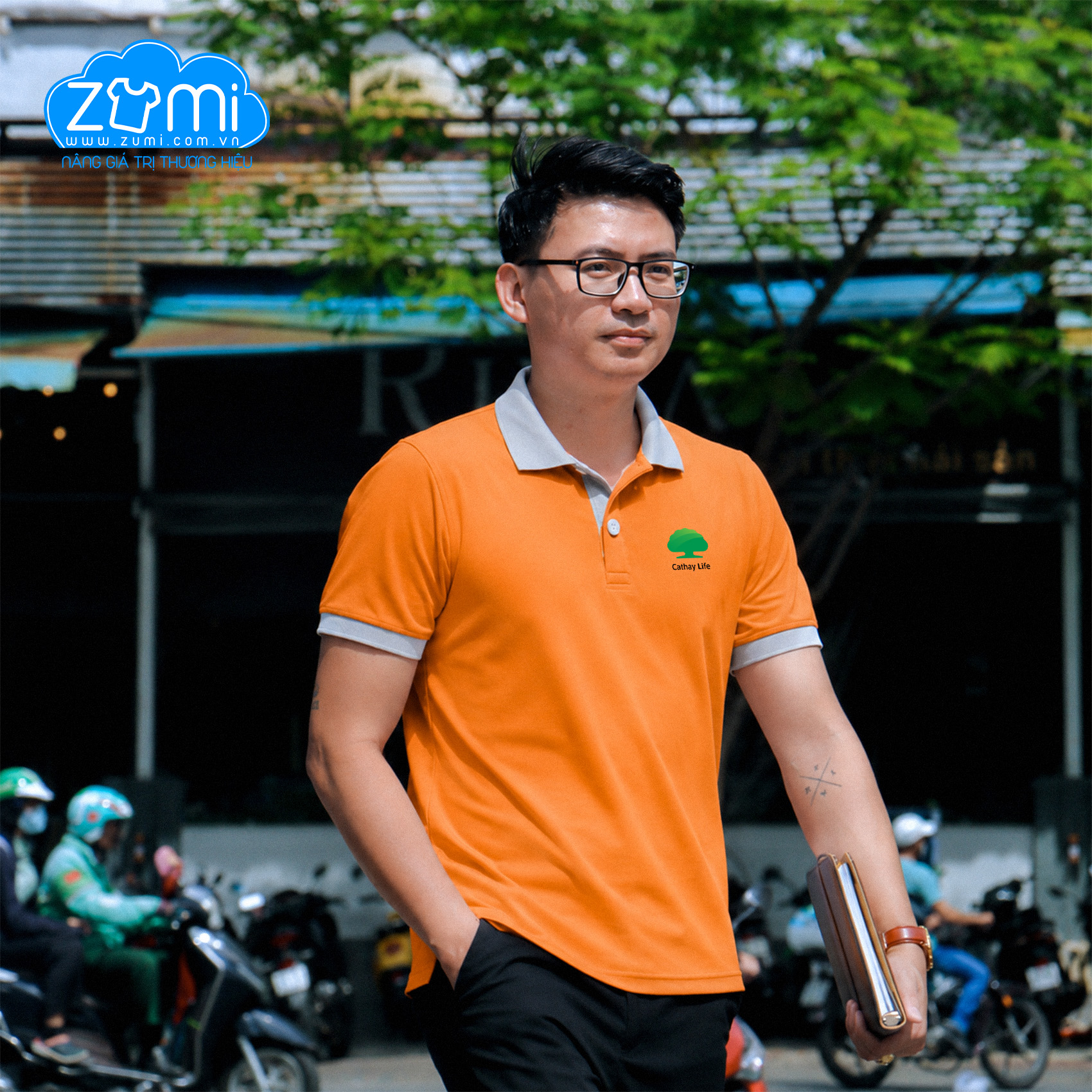 Áo Thun Đồng Phục Cổ Trụ - Cathay Life - Z0720122