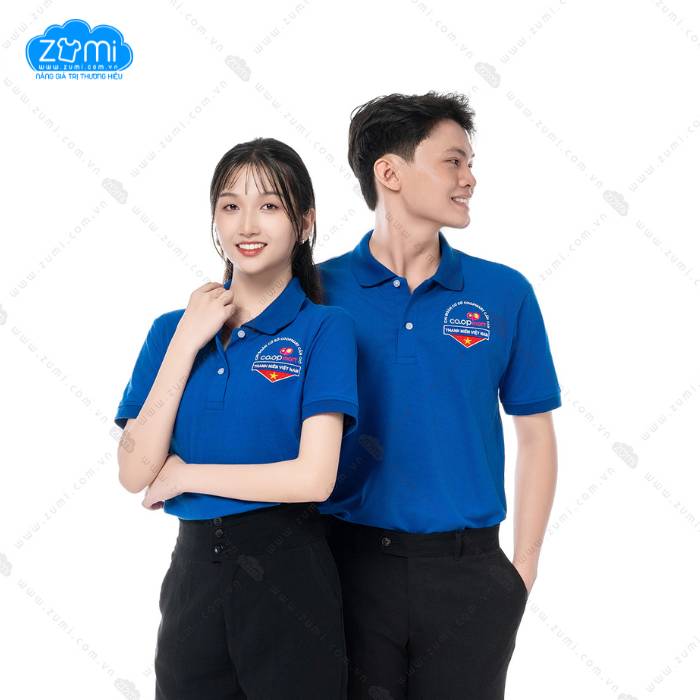 Áo Thun Đồng phục Cổ Trụ - Coop mart