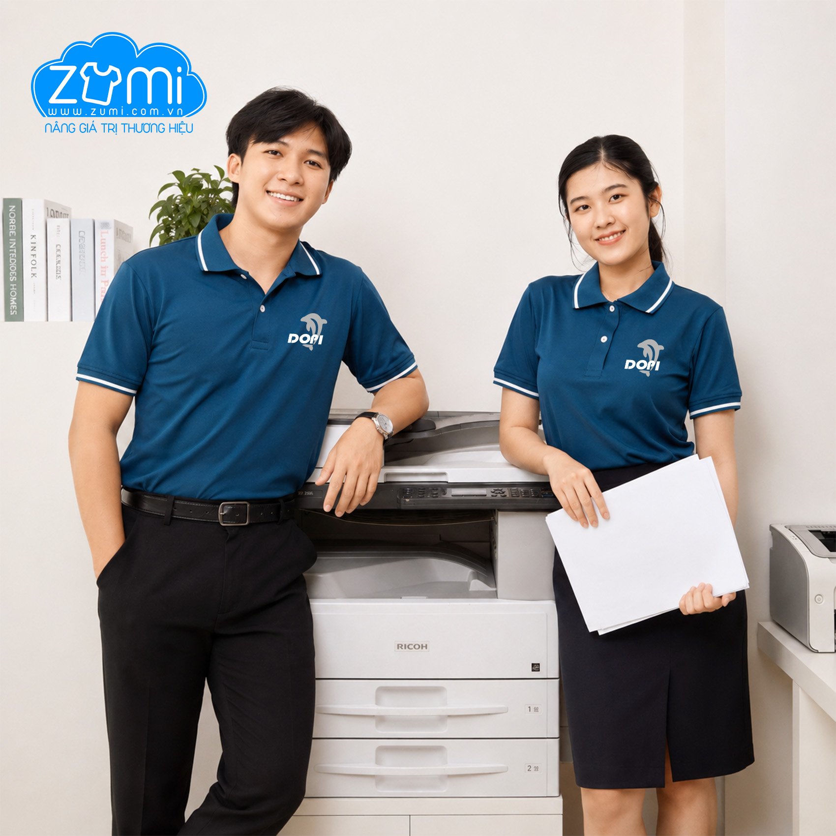Áo Thun Đồng Phục Cổ Trụ - Dopi English - Z1120050