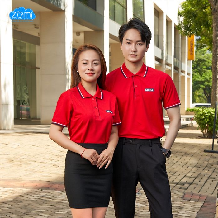 Áo Thun Đồng phục Cổ Trụ Lenovo