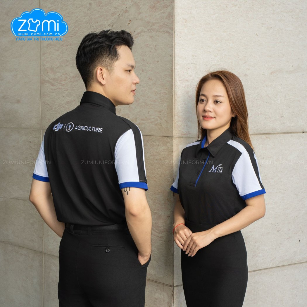 Áo Thun Đồng phục Cổ Trụ Mita