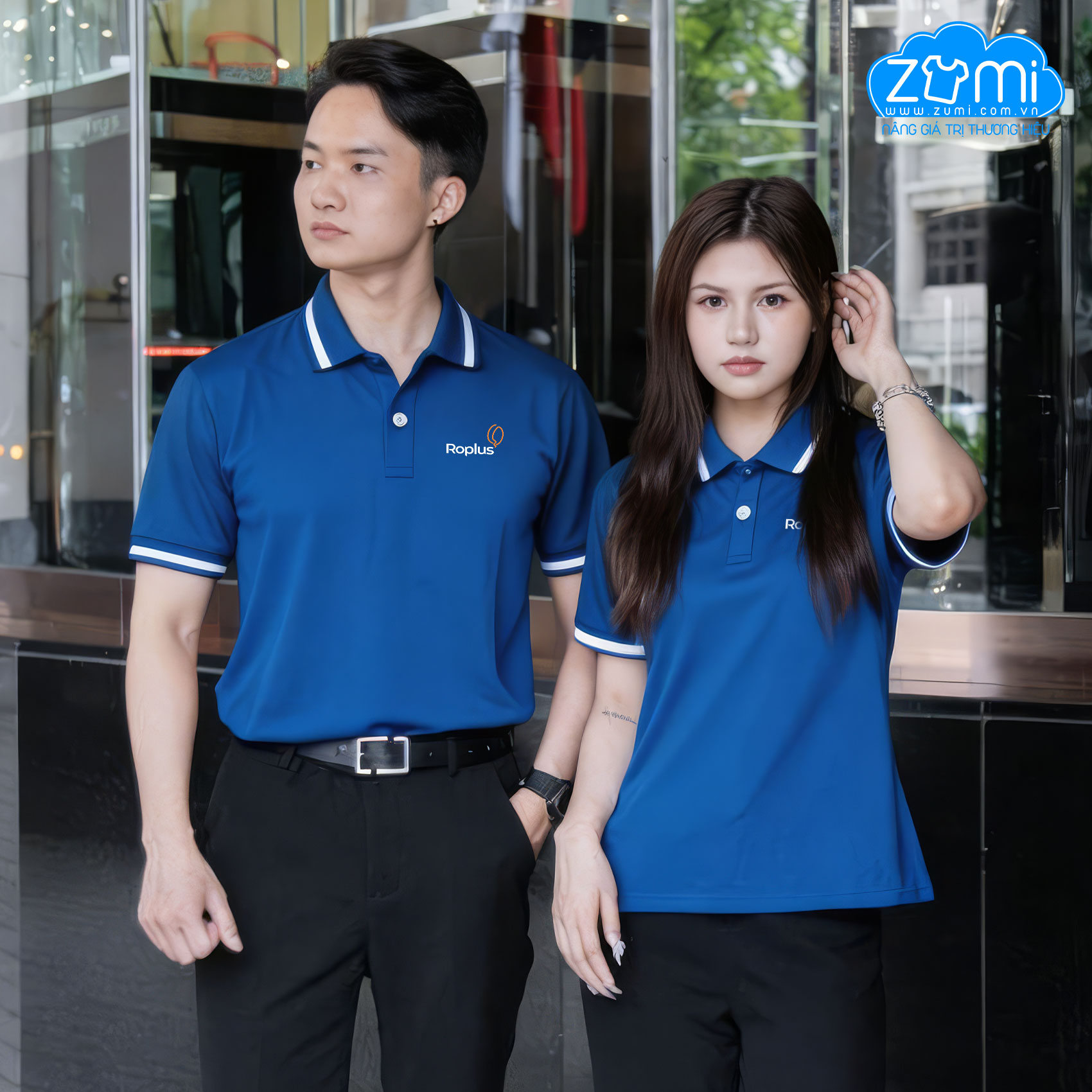 Áo Thun Đồng Phục Cổ Trụ - Áo Polo Quán Coffee Roplus