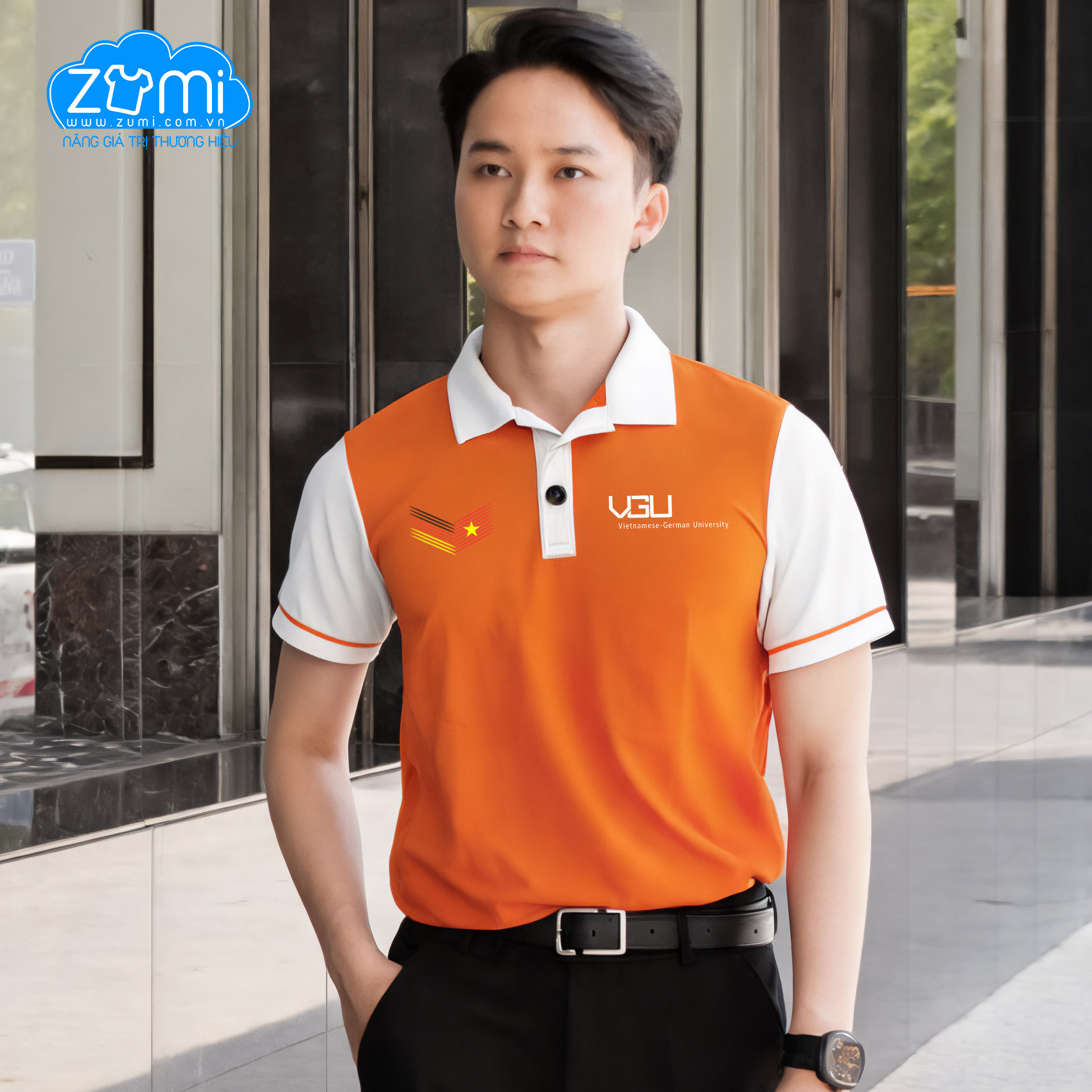 Áo Thun Đồng phục Cổ Trụ - Trường VGU - Z1023057