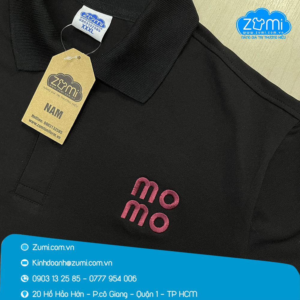 Áo Thun Đồng Phục Cổ Trụ - Ví MoMo - Z0323101