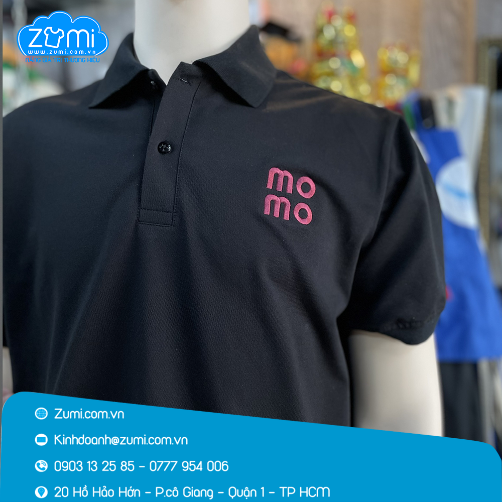Áo Thun Đồng Phục Cổ Trụ - Ví MoMo - Z0323101