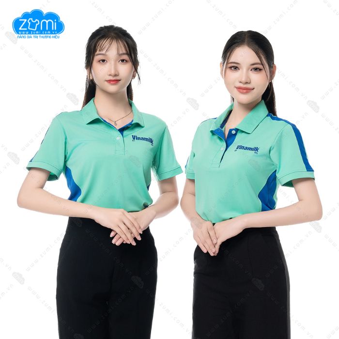Áo Thun Đồng phục Cổ Trụ Vinamilk