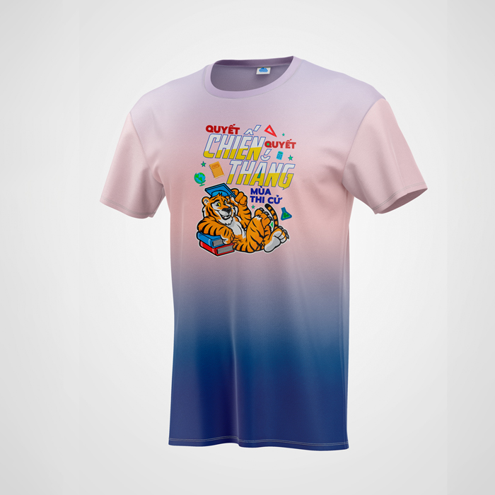 Áo Thun Đồng phục Nhóm - Áo Lớp In 3D Slogan Mùa Thi