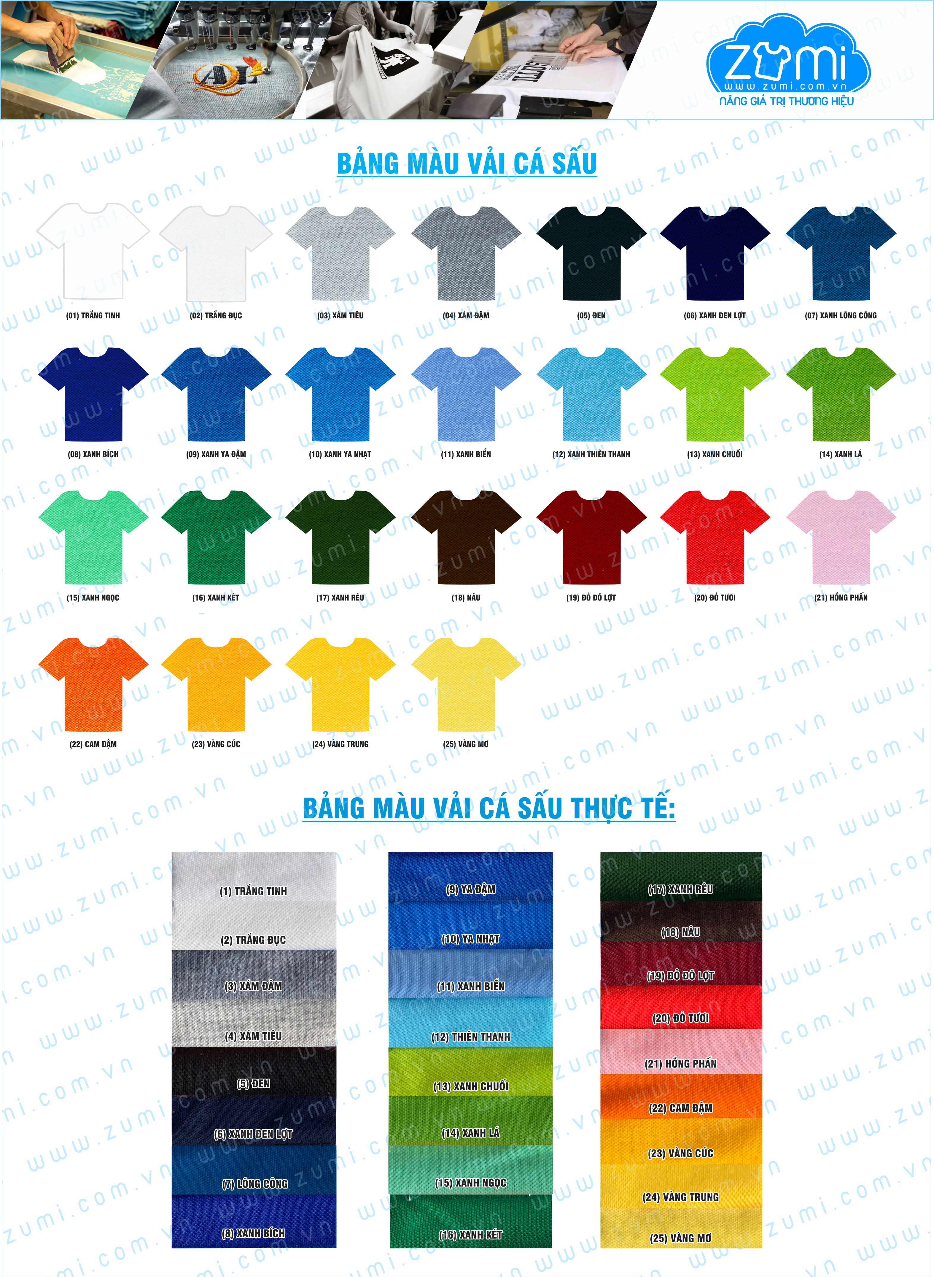 bảng m&agrave;u c&agrave; sấu