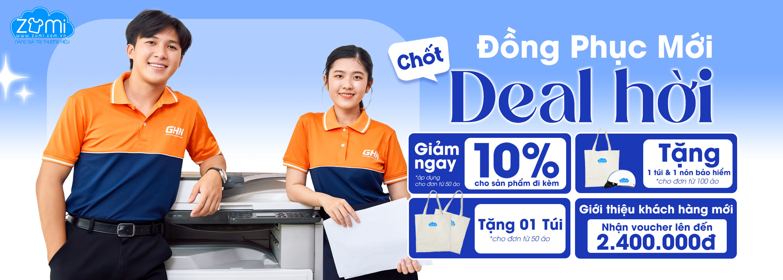 Khuyến mãi áo đồng phục zumi