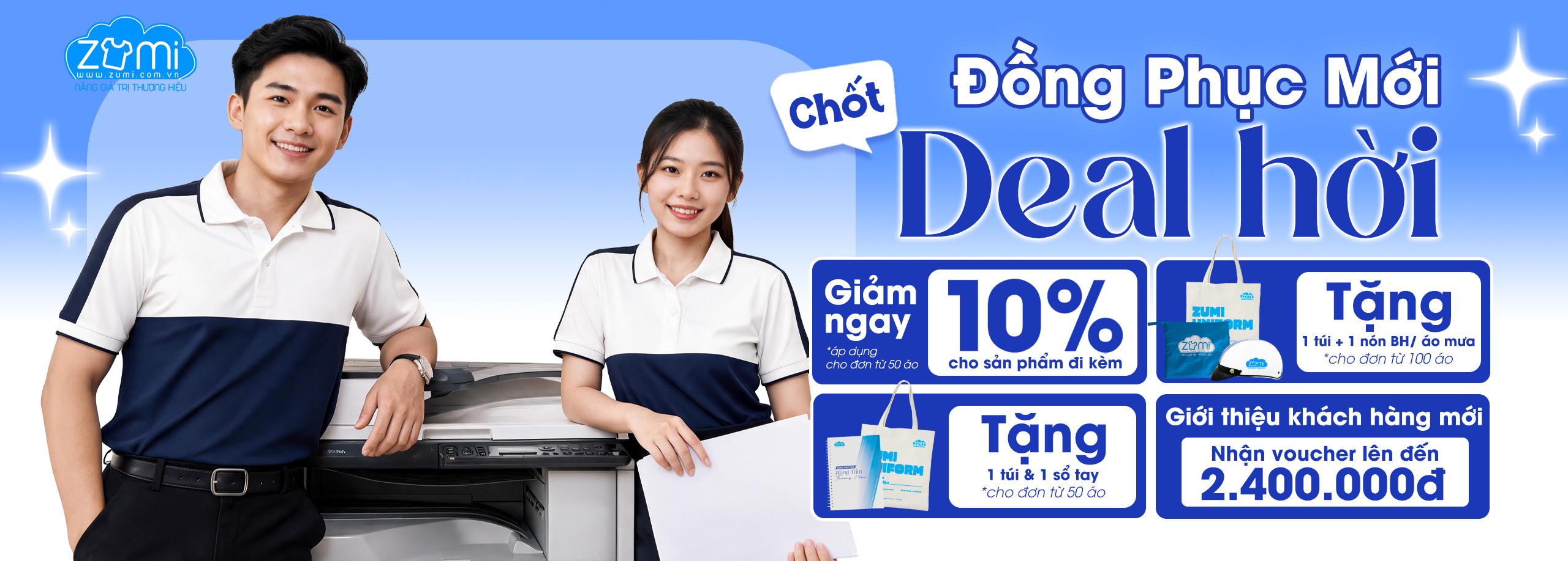Khuyến mãi áo đồng phục zumi