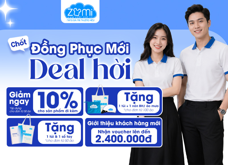 Khuyến mãi áo đồng phục zumi