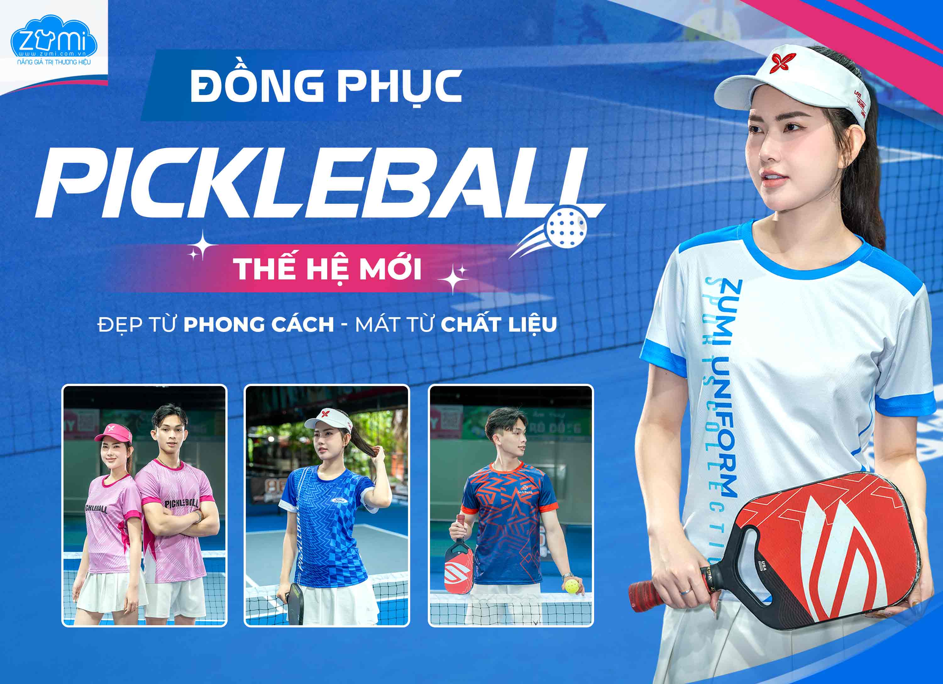 Áo thun đồng phục pickelball Zumi