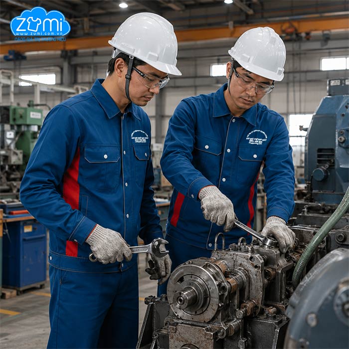 Áo Bảo Hộ Lao Động Cơ Khí Chế Tạo Máy Gia Long 2