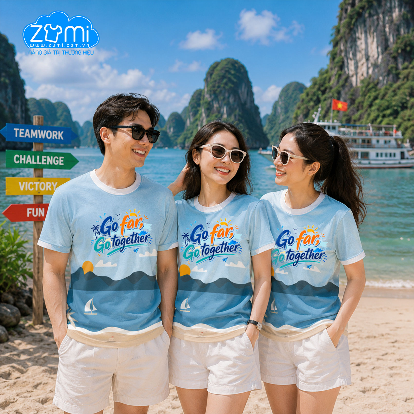 Áo Đồng phục Nhóm Teambuilding Đi Biển Mẫu 5