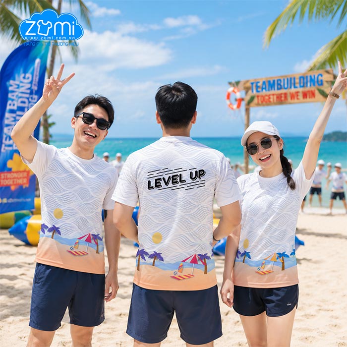 Áo Đồng phục Nhóm Teambuilding Đi Biển Mẫu 6