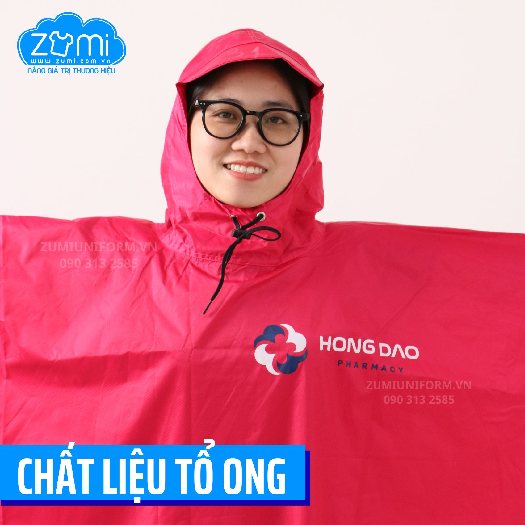 Áo Mưa Cánh Dơi Nhà Thuốc Hồng Đào Pharmacy