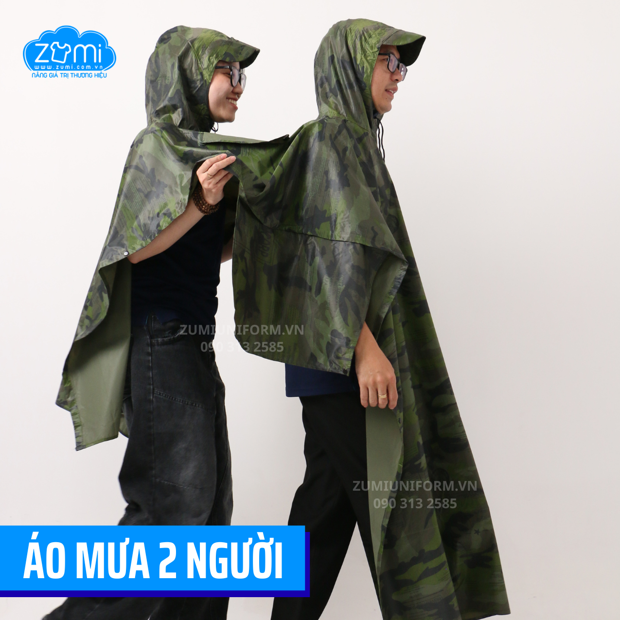 Áo Mưa Hai Người Chất Liệu Bền Bỉ