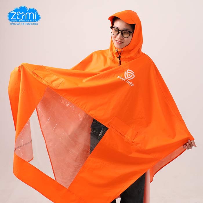  Áo Mưa Trùm chữ A có tấm kính đèn xe