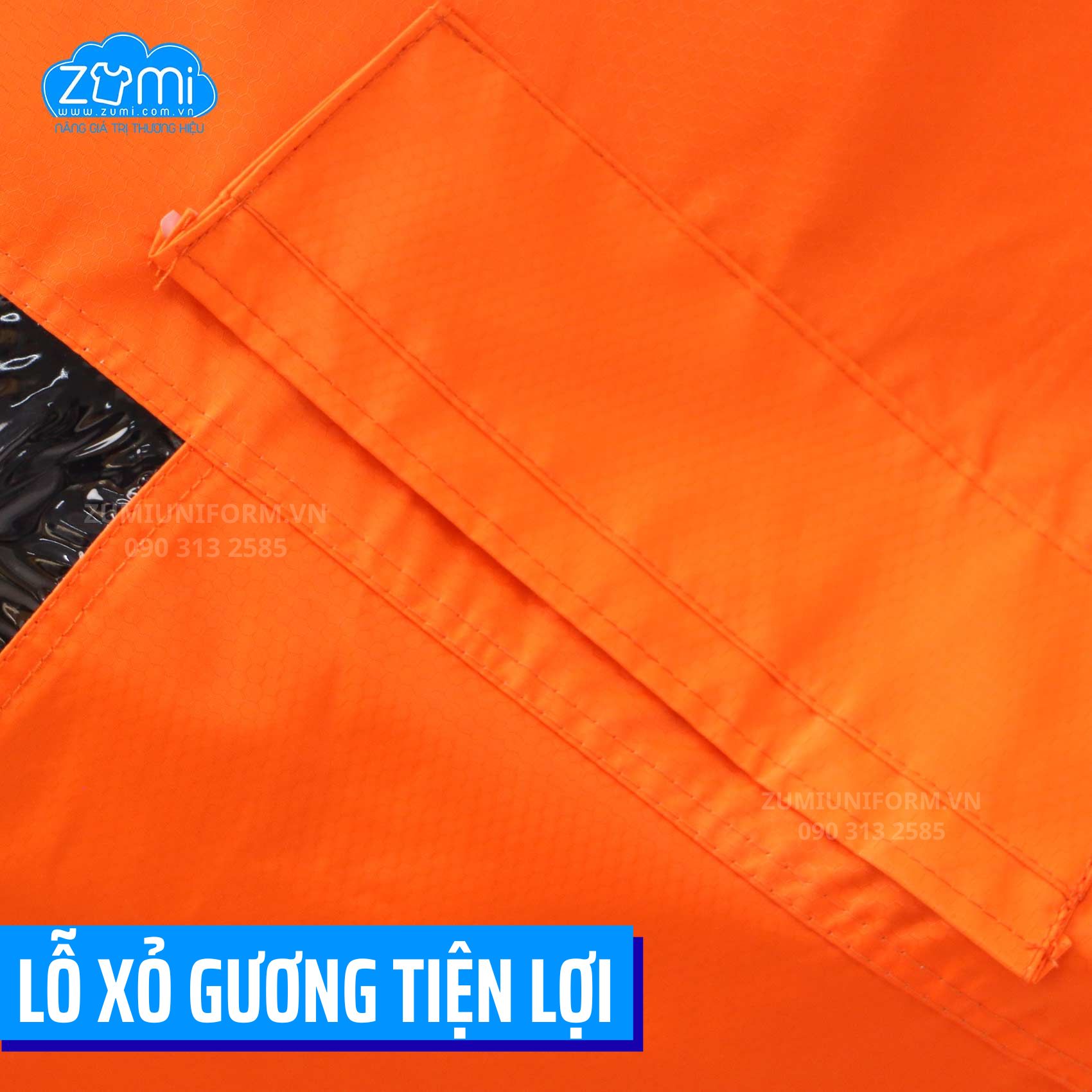  Áo Mưa Trùm chữ A có tấm kính đèn xe