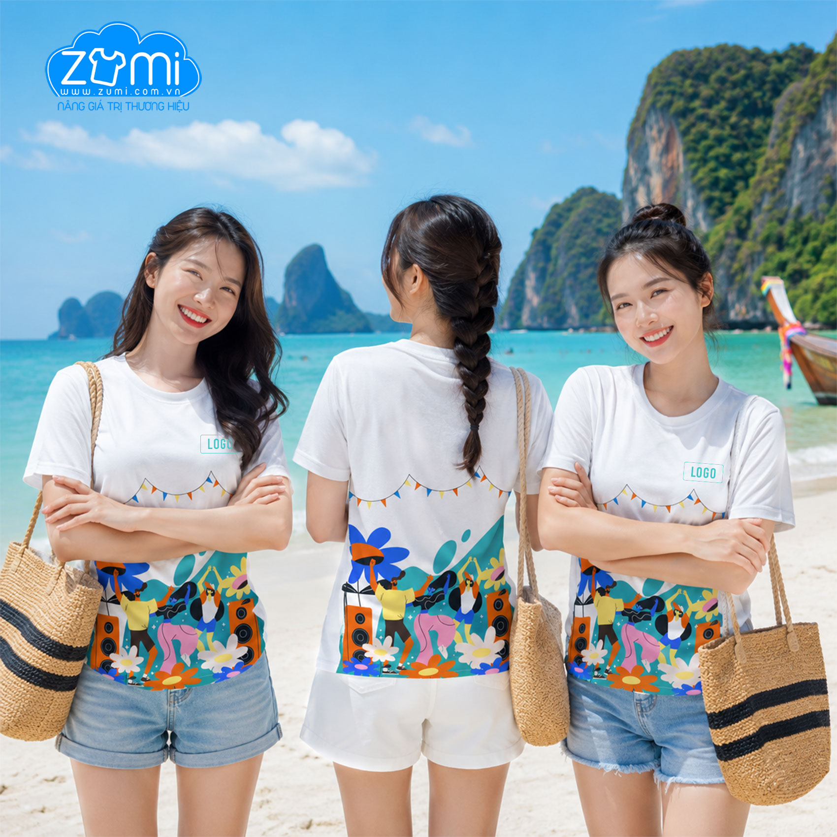 Áo Nhóm Teambuilding Đồng phục Đi Biển Mẫu 3