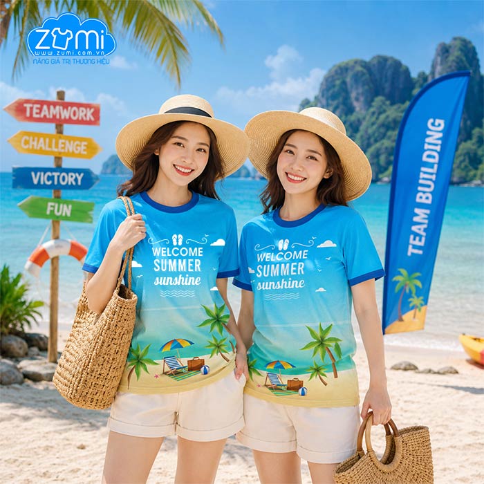 Áo Nhóm Teambuilding Đồng phục Đi Biển Mẫu 4