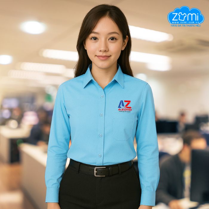 Áo Sơ Mi Đồng Phục Tay Dài AZDIGI