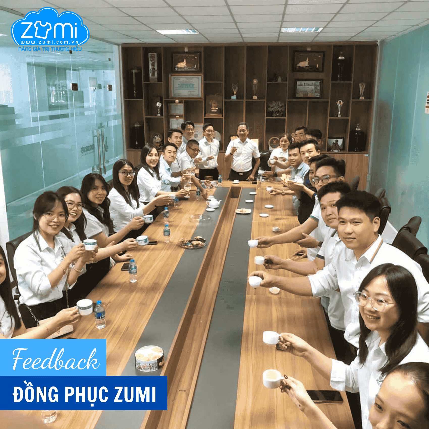 Áo Sơ Mi Đồng Phục Tay Dài - Đông Dược Việt