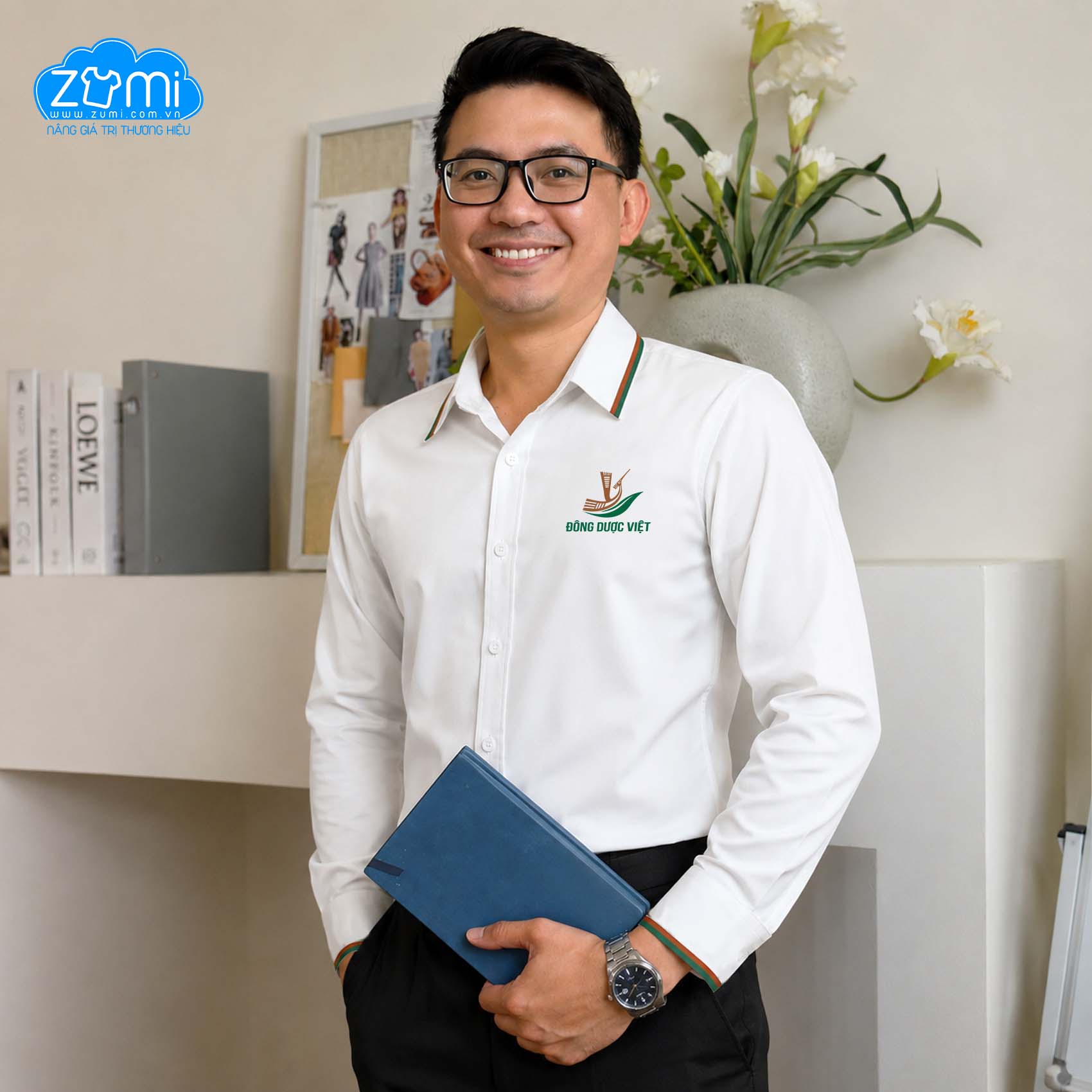 Áo Sơ Mi Đồng Phục Tay Dài Đông Dược Việt