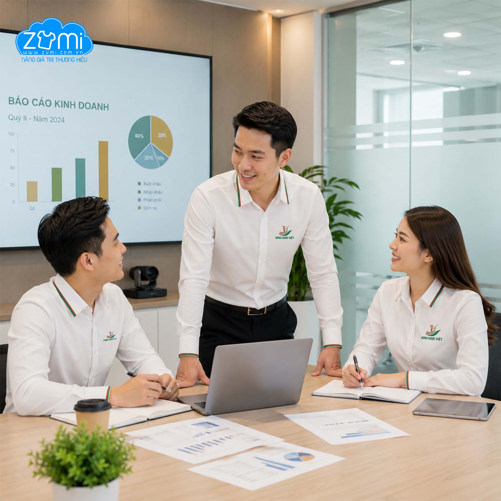 Áo Sơ Mi Đồng Phục Tay Dài Đông Dược Việt