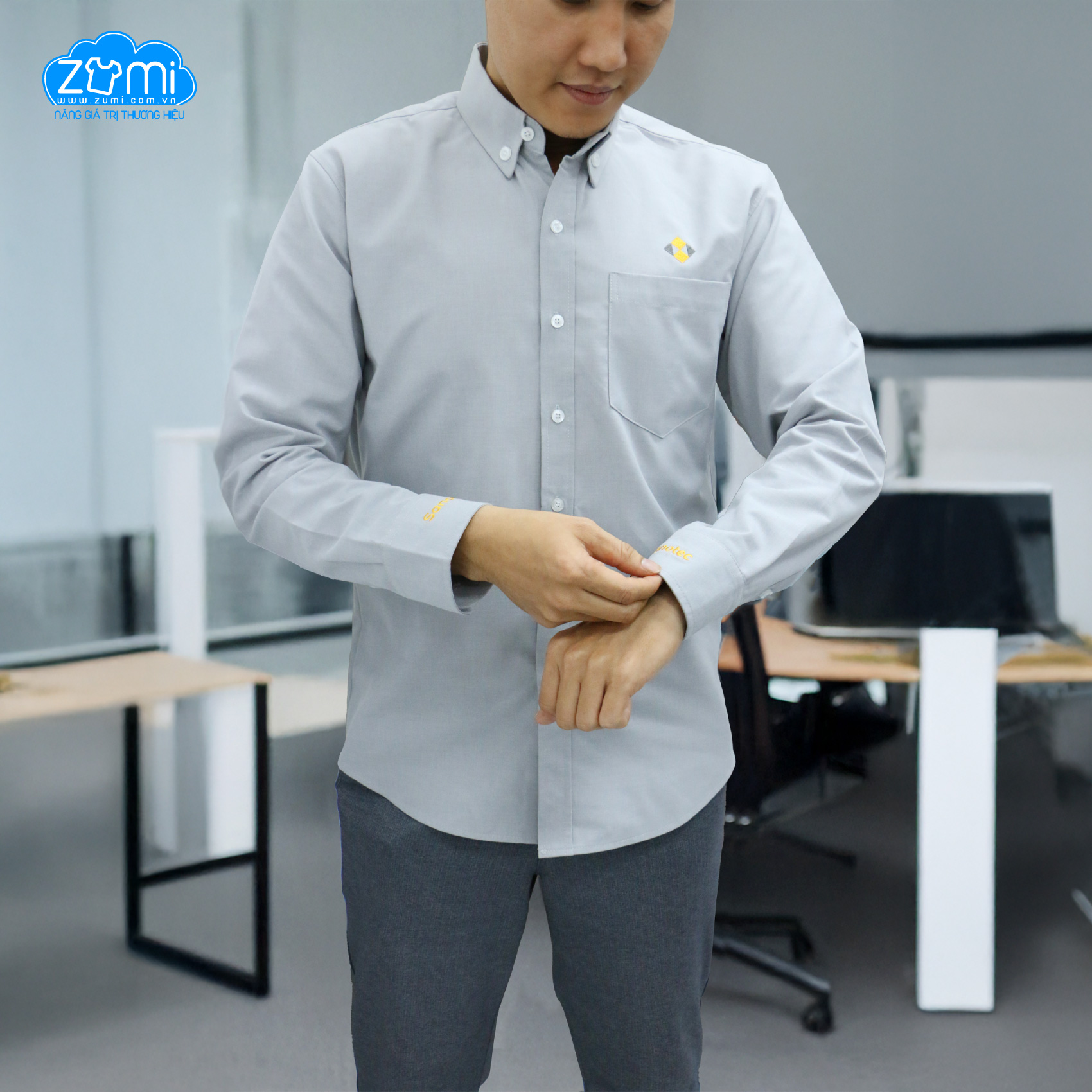 Áo Sơ Mi Đồng Phục Tay Dài Sanotec