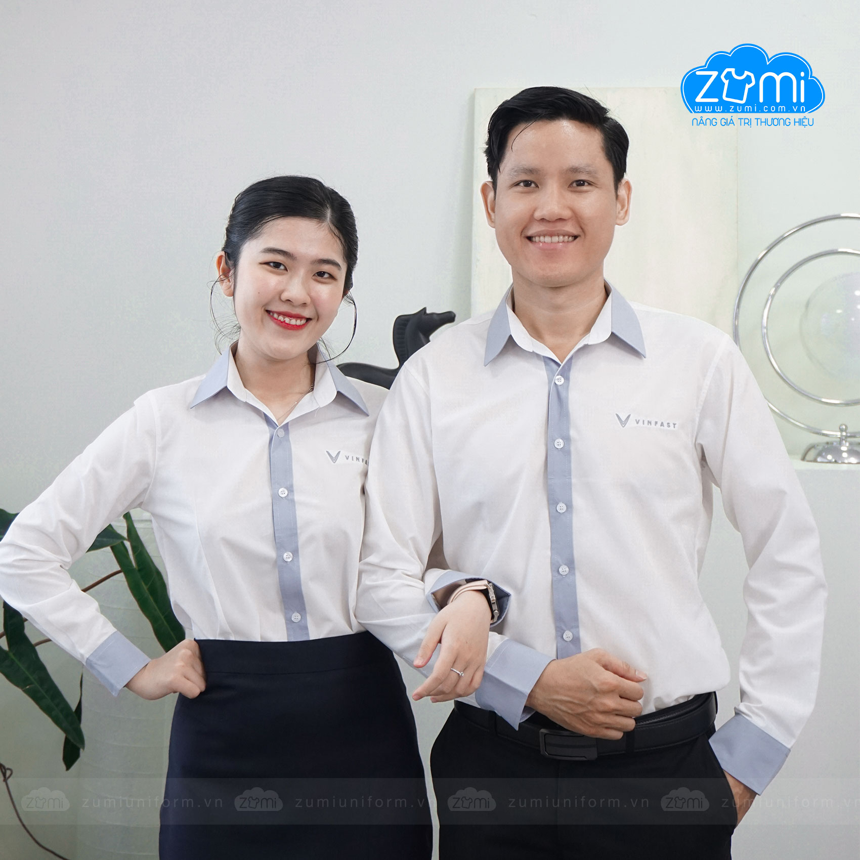 Áo Sơ Mi Đồng Phục Tay Dài VinFast