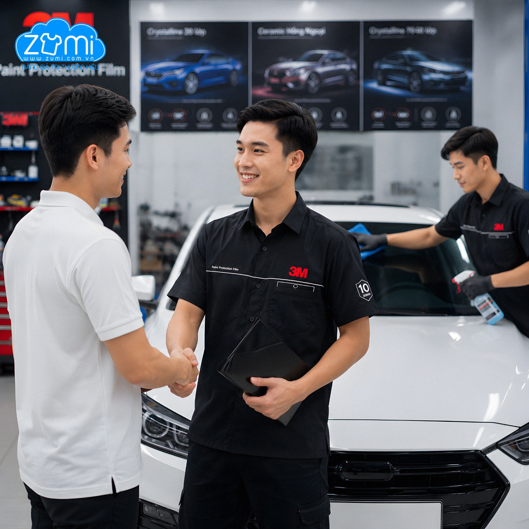 Áo Sơ Mi Đồng Phục Tay Ngắn 3M