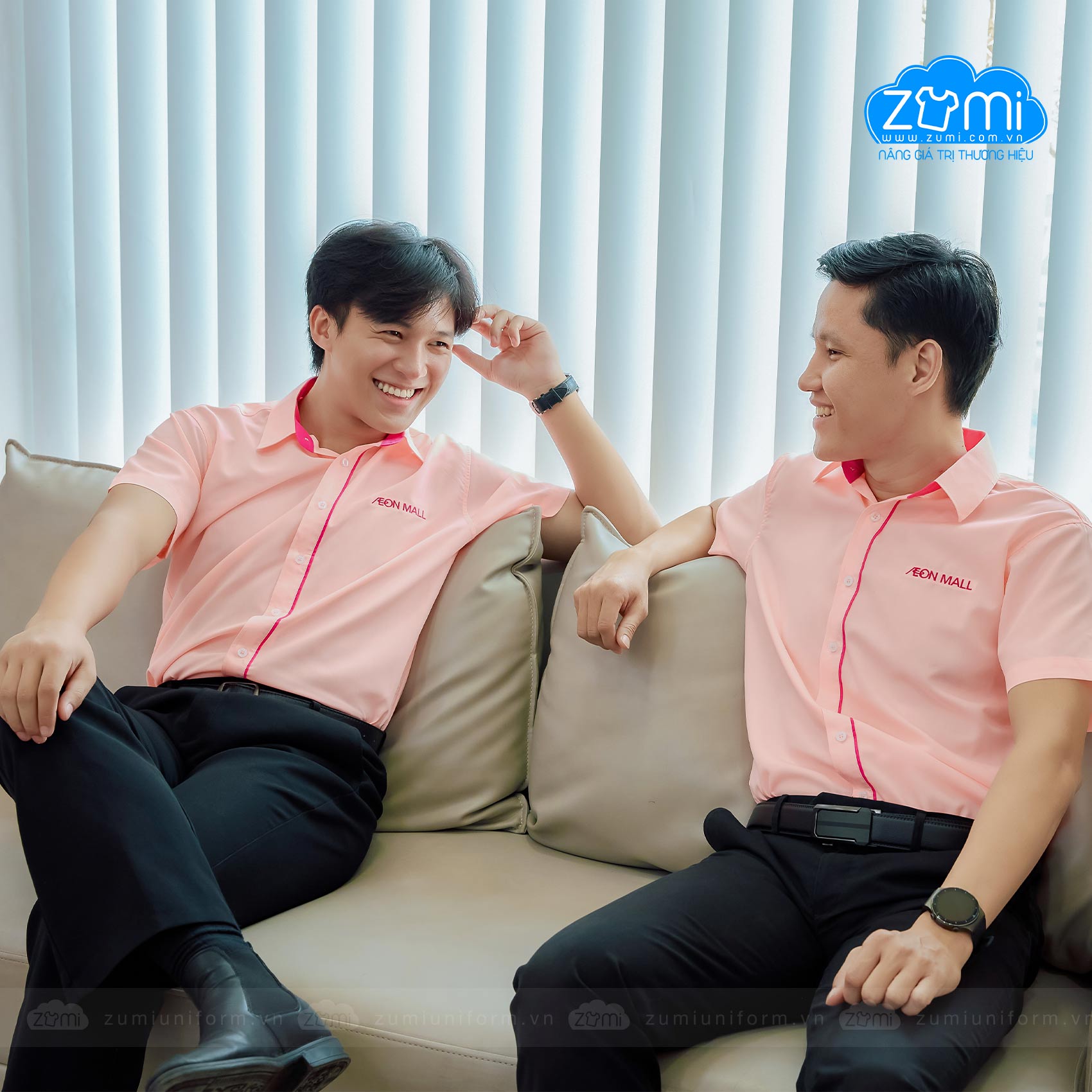 Áo Sơ Mi Đồng Phục Tay Ngắn Aeon Mall