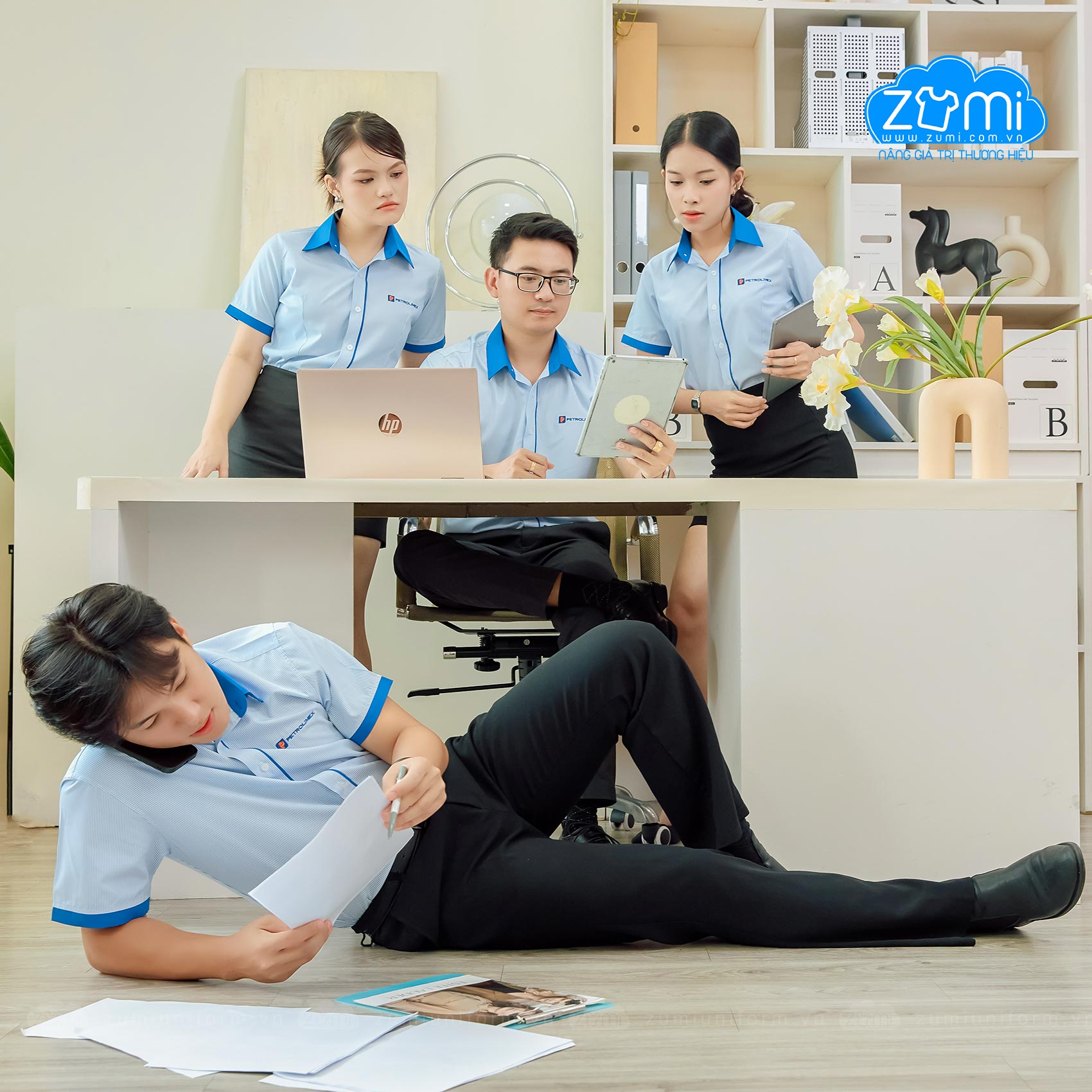 Áo Sơ Mi Đồng Phục Tay Ngắn Petrolimex