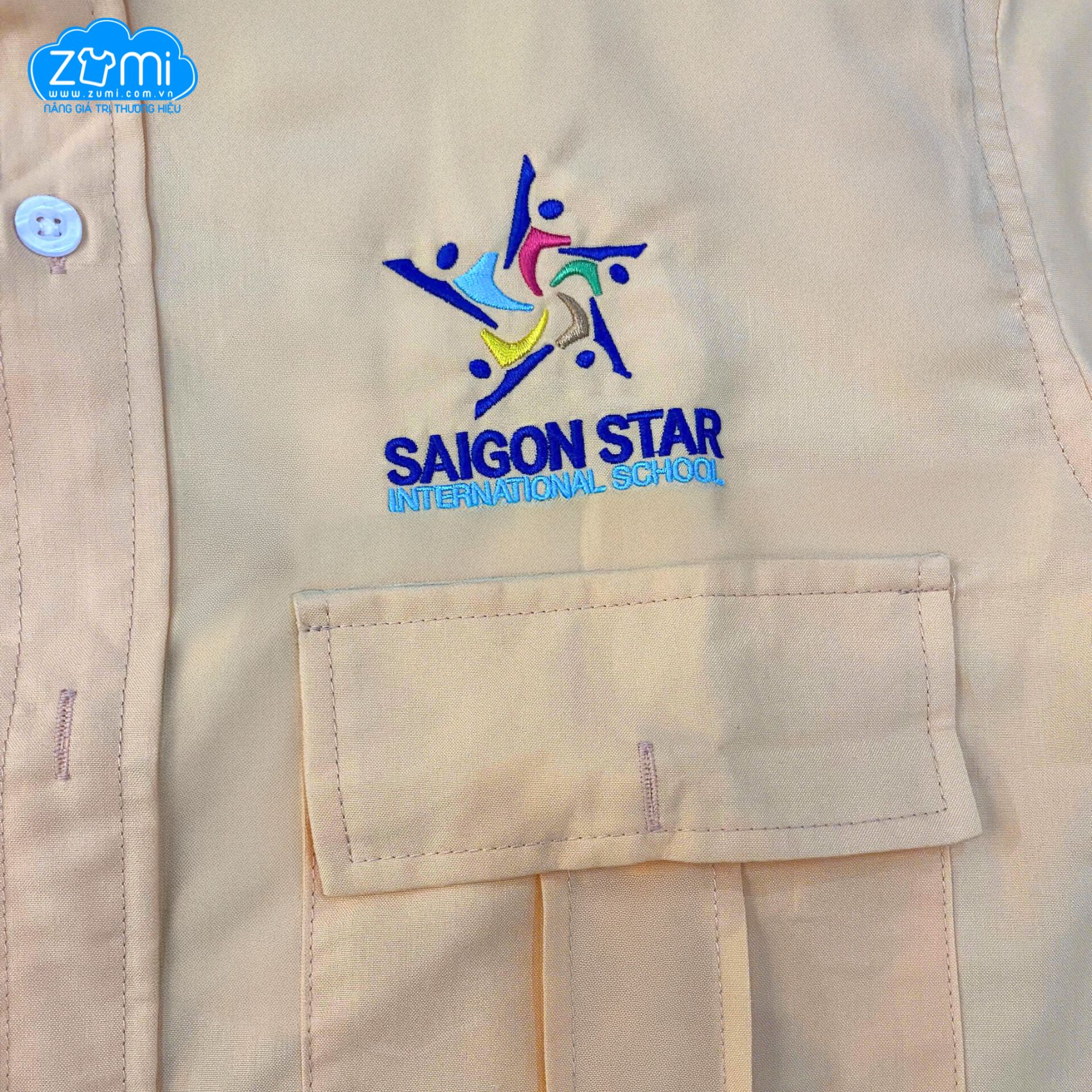Áo Sơ Mi Đồng Phục Tay Ngắn - Sài Gòn Star Mẫu 1