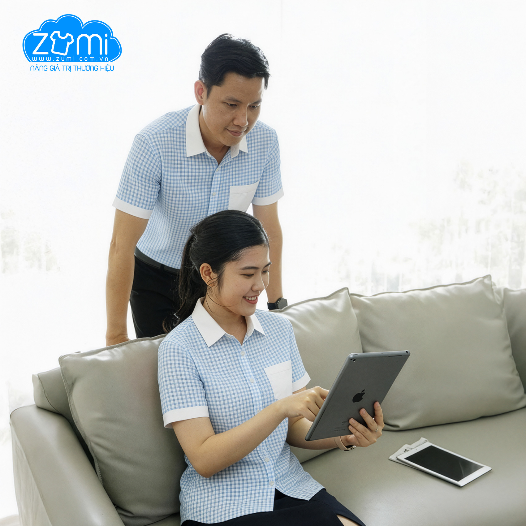 Áo Sơ Mi Đồng Phục Tay Ngắn Sọc Xanh