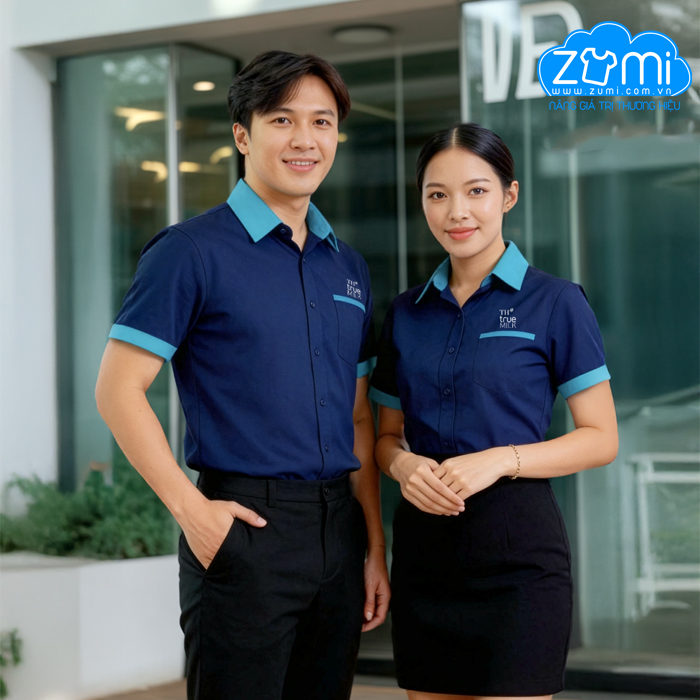 Áo Sơ Mi Đồng Phục Tay Ngắn TH Truemilk