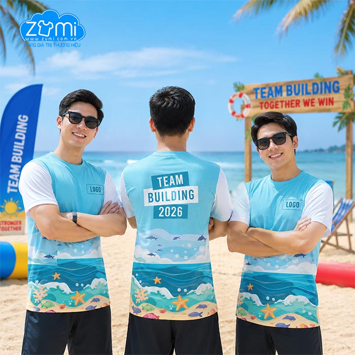 Áo Thun Đồng phục - Áo Nhóm 3D Teambuilding Mẫu 1