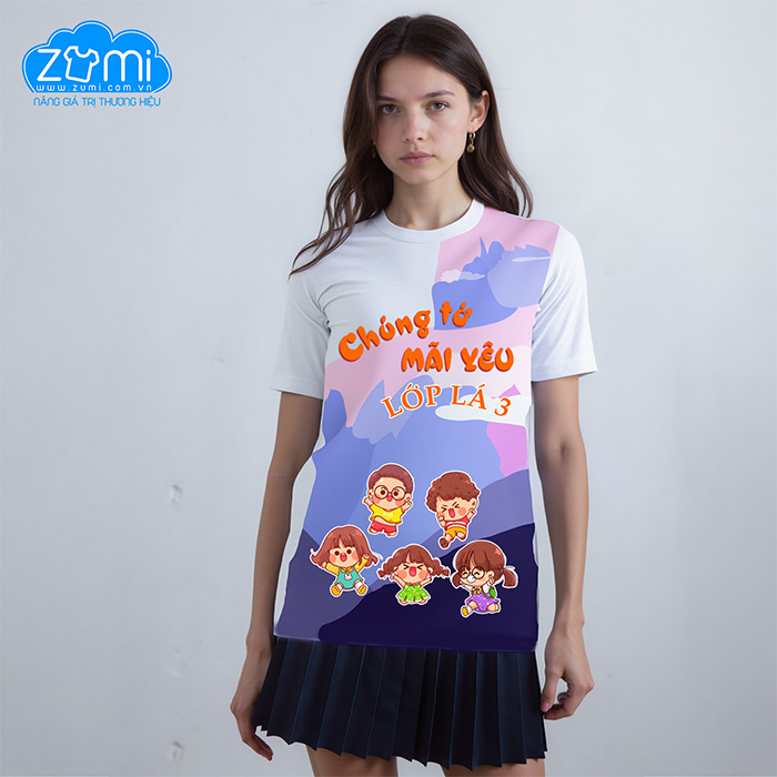 Áo Thun Đồng phục Cổ Tròn - Áo Lớp Lá 3 - Z1223015