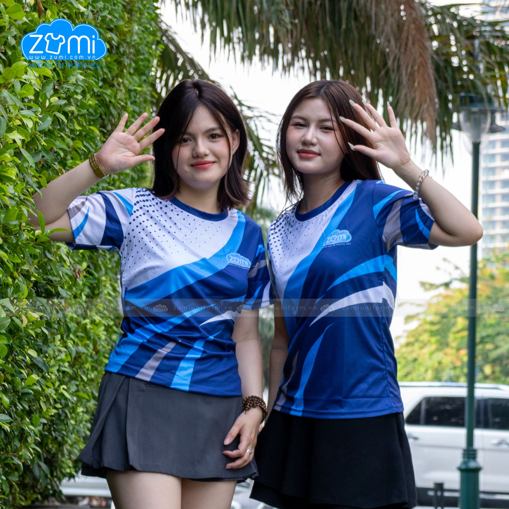 Áo thun đồng phục cổ tròn Zumi