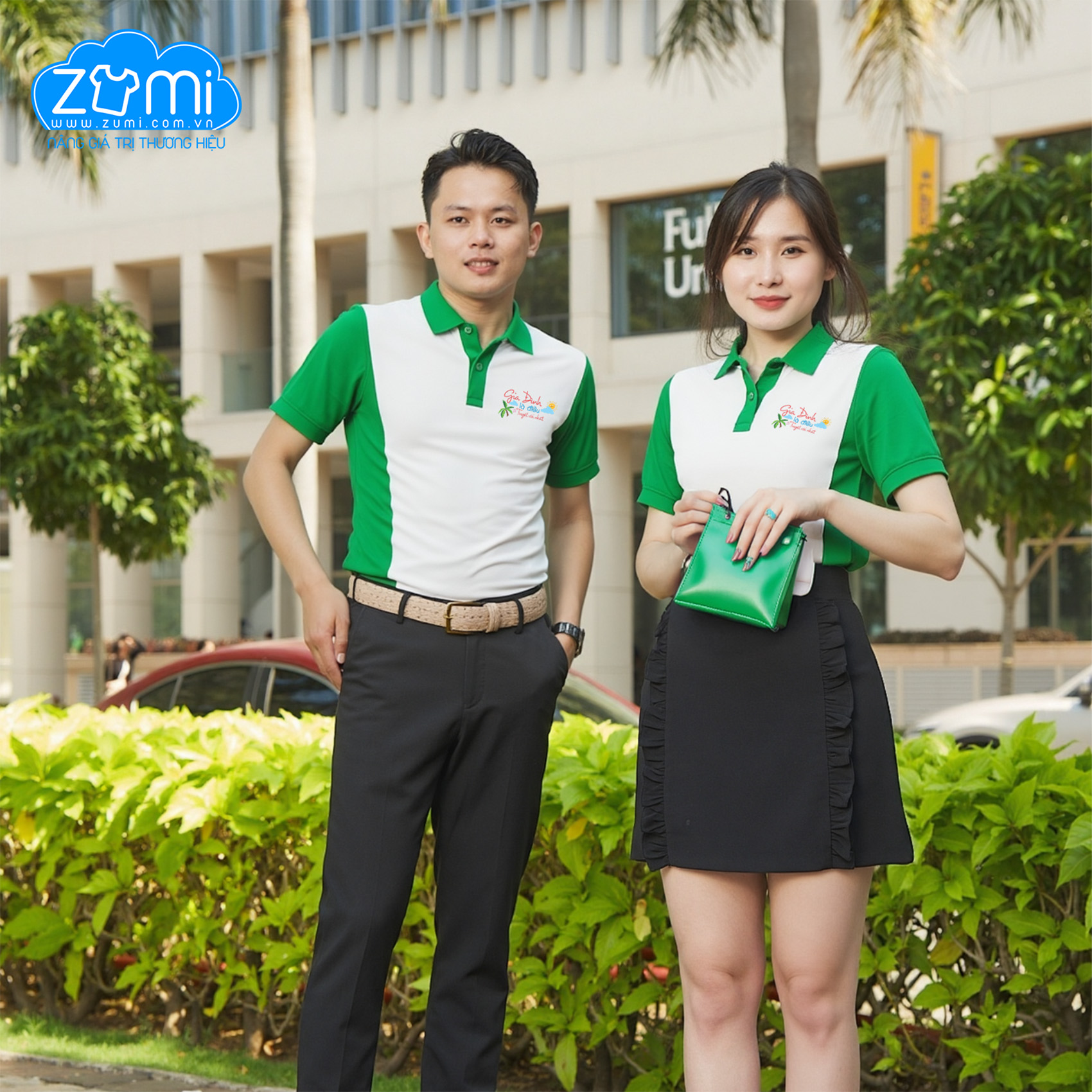 Áo Thun Đồng phục Cổ Trụ - Áo Nhóm Gia Đình