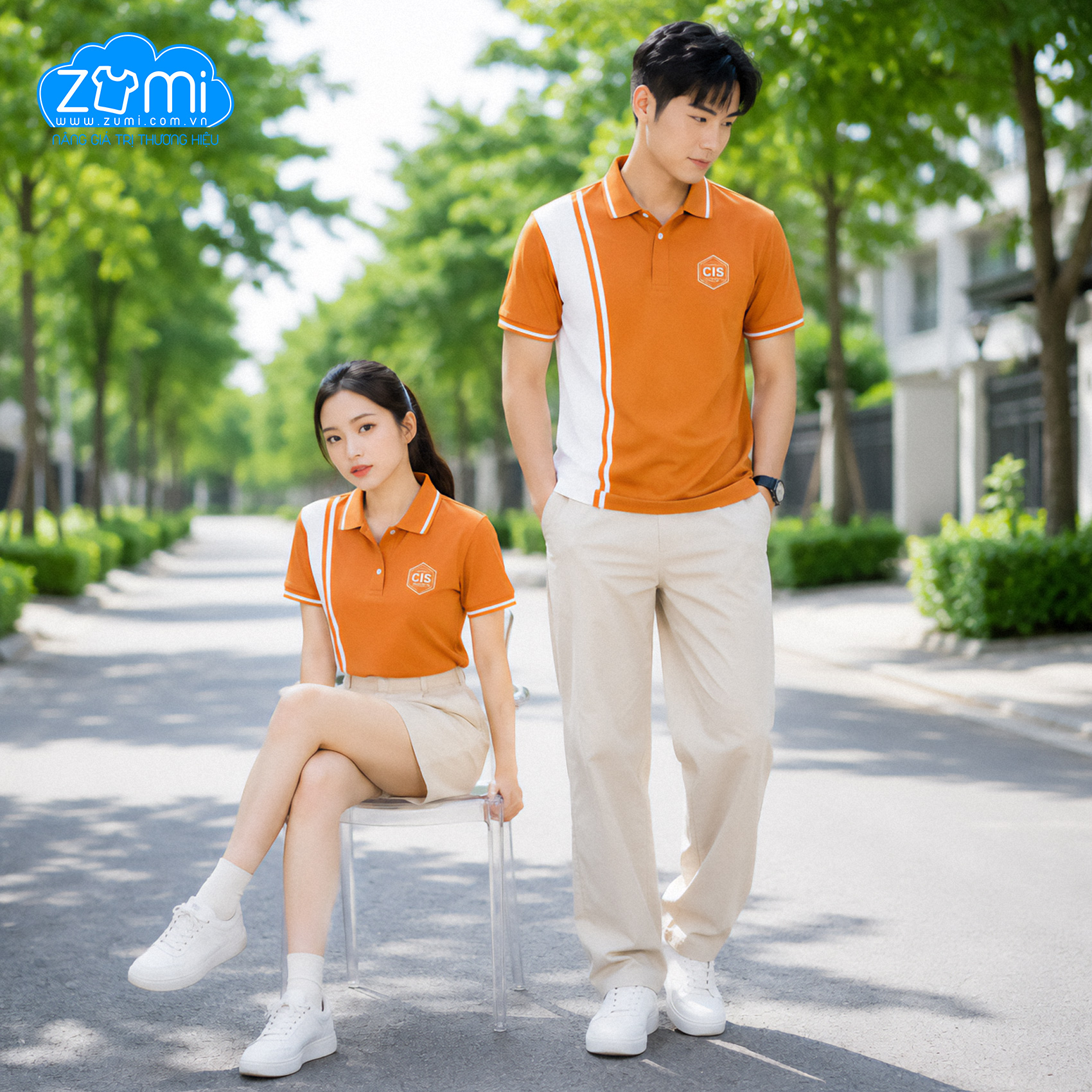Áo Thun Đồng phục Cổ Trụ, Áo polo Trung tâm Cis
